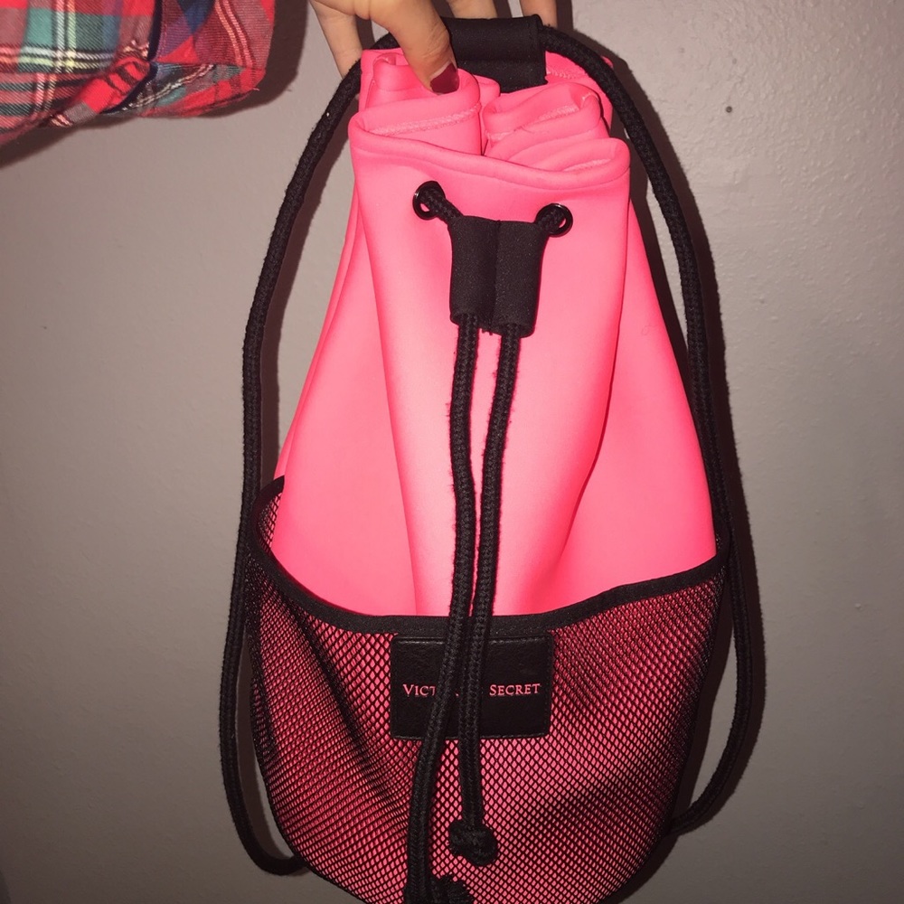 Victoria’s Secret hot pink drawstring backpack